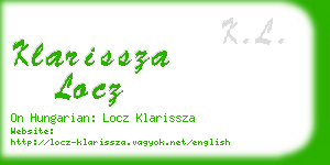 klarissza locz business card